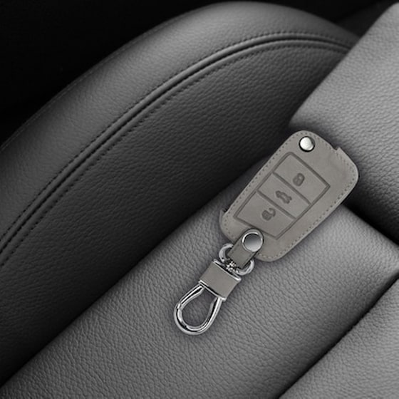 Kw Θήκη Κλειδιού Vw Golf 7 Mk7 - Συνθετικό Δέρμα - 3 Κουμπιά - Grey (48576.06) image 2