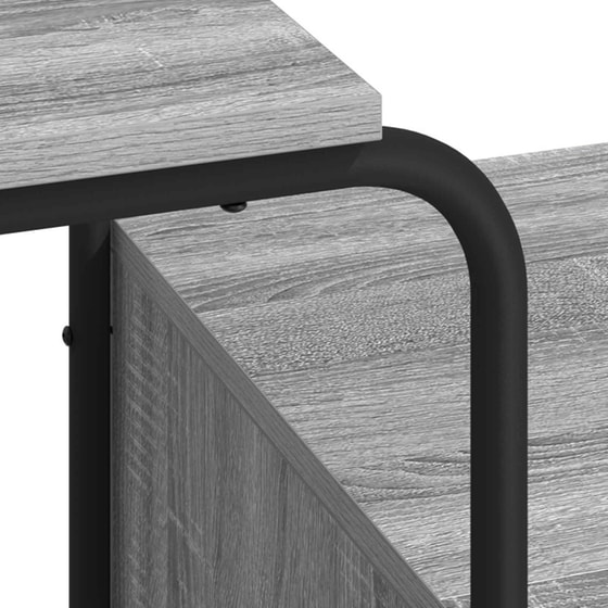 Γραφείο VidaXL με Αποθηκευτικό Χώρο 131,5x50x75,5 cm - Γκρι Sonoma image 6