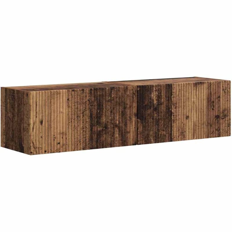 Έπιπλο Τηλεόρασης VidaXL Επιτοίχιο 2 τμχ 60 x 31 x 29,5 cm - Παλαιωμένο Ξύλο