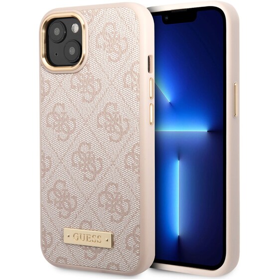 Θήκη Apple iPhone 14 Plus - Guess 4g + Plate Logo Collection Θήκη - Ροζ image 5