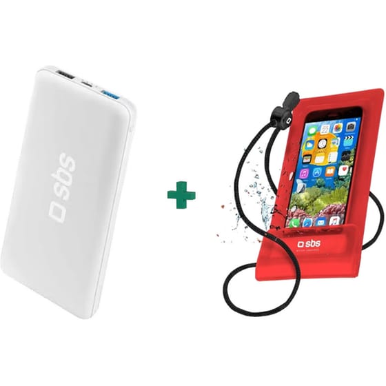 Powebank SBS Summer Kit 10.000 mAh - Λευκό image 0