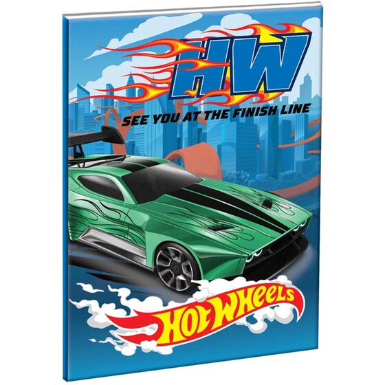 Τετράδιο Καρφίτσα Gim Β5 Hot Wheels 40 Φύλλων image 0