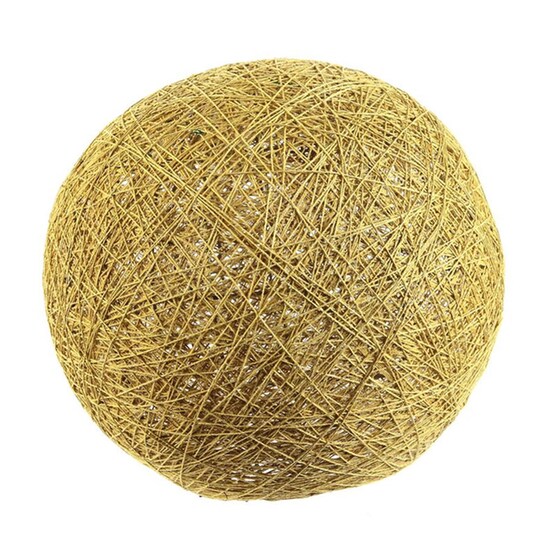 Πλεκτό Σφαιρικό Αμπαζούρ Home Deco Factory La10303 30 cm - Κίτρινο image 0