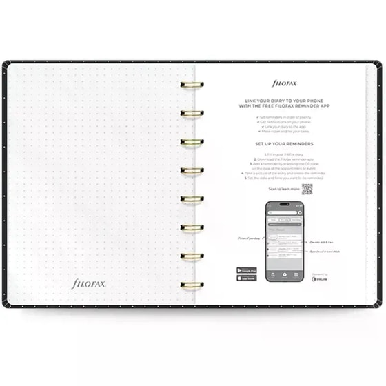 Ημερολόγιο Εβδομαδιαίο Filofax 2025 A5 Moonlight Black image 8