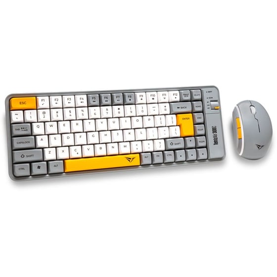 Alcatroz Tetriz Air 300C Ασύρματο Σετ Πληκτρολόγιο & Ποντίκι Γκρί-Λευκό (US) image 0