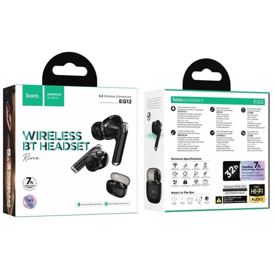 Ακουστικά Bluetooth Hoco EW60 Norman - Μαύρο image 1