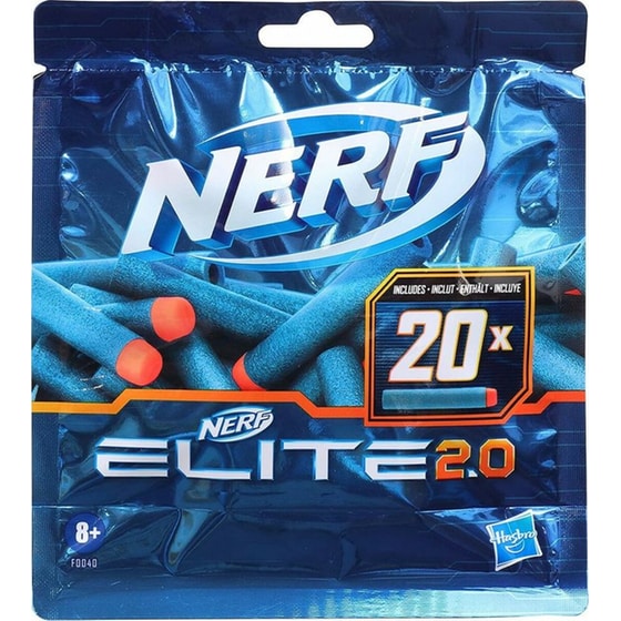 Βελάκια Hasbro Nerf Elite 2.0 (F0040) 20 Τμχ - Μπλε/Πορτοκαλί image 0