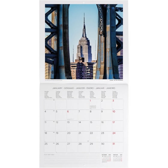 Ημερολόγιο Τοίχου Μηνιαίο 2027 Legami 12M New York 30 x 29 cm image 1