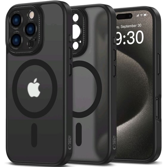 Θήκη Apple iPhone 16 Pro Max - Tech-Protect MagSafe με Μεταλλικό Πλαίσιο Κάμερας  - Matte Black (5906302311699) image 0