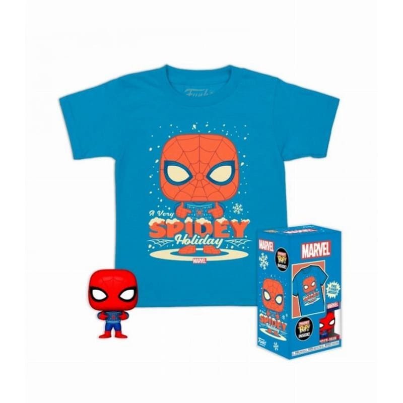 FUNKO Funko Pop! Box - Marvel - Holiday Spider-man Pocket Pop! Tee (s-kids)