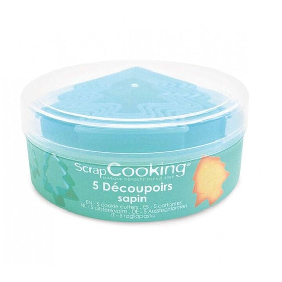 Χριστουγεννιάτικα Κουπ-Πατ Πλαστικά Scrap Cooking Χριστουγεννιάτικο Δέντρο Scc-2023 - 5 Τμχ image 1