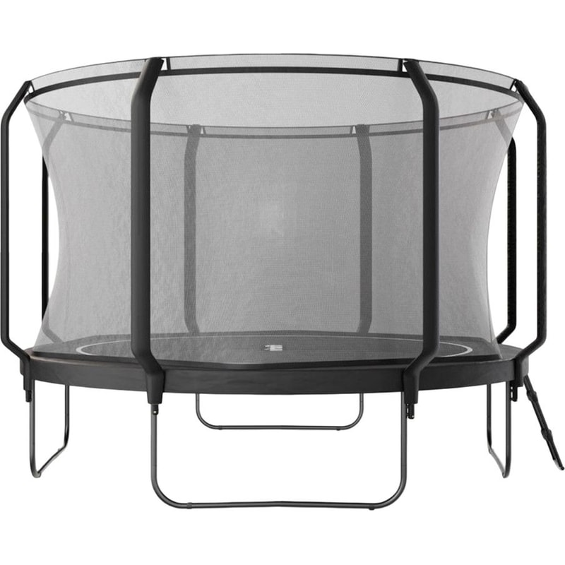 VIRTUFIT PREMIUM Τραμπολίνο με Δίχτυ Σκάλα 366 x 366 x 265 cm Μαύρο