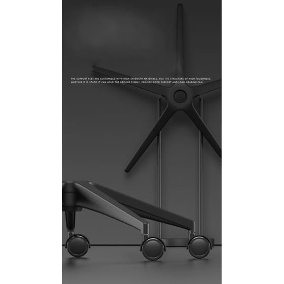 Εργονομική Καρέκλα Εργασίας Thesis Action από Ύφασμα και Mesh - Μαύρη image 6