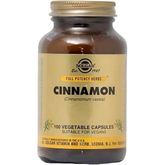 Ειδικό Συμπλήρωμα Διατροφής Solgar Cinnamon - 100 κάψουλες image 0