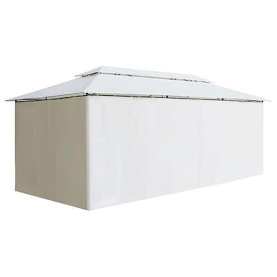 Vidaxl Κιόσκι Με Κουρτίνες Λευκό 600 X 298 X 270 Εκ. 180 Γρ./μ² image 4