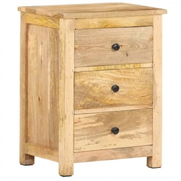 Κομοδίνο Vidaxl Από Μασίφ Ξύλο Μάνγκο 45x35x60 cm - Φυσικό