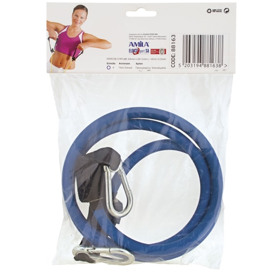 Λάστιχο Γυμναστικής Amila Gym Tube Σκληρό - Μπλε image 1