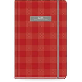 Ημερολόγιο Ημερήσιο The Writing Fields 2025 Plaid Κόκκινο 13.8x20.4cm