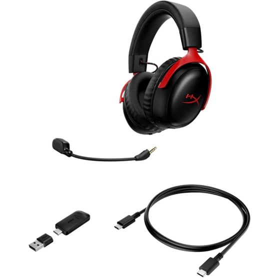 HyperX Cloud III S Ασύρματα Ακουστικά - Μαύρα/Κόκκινα image 6
