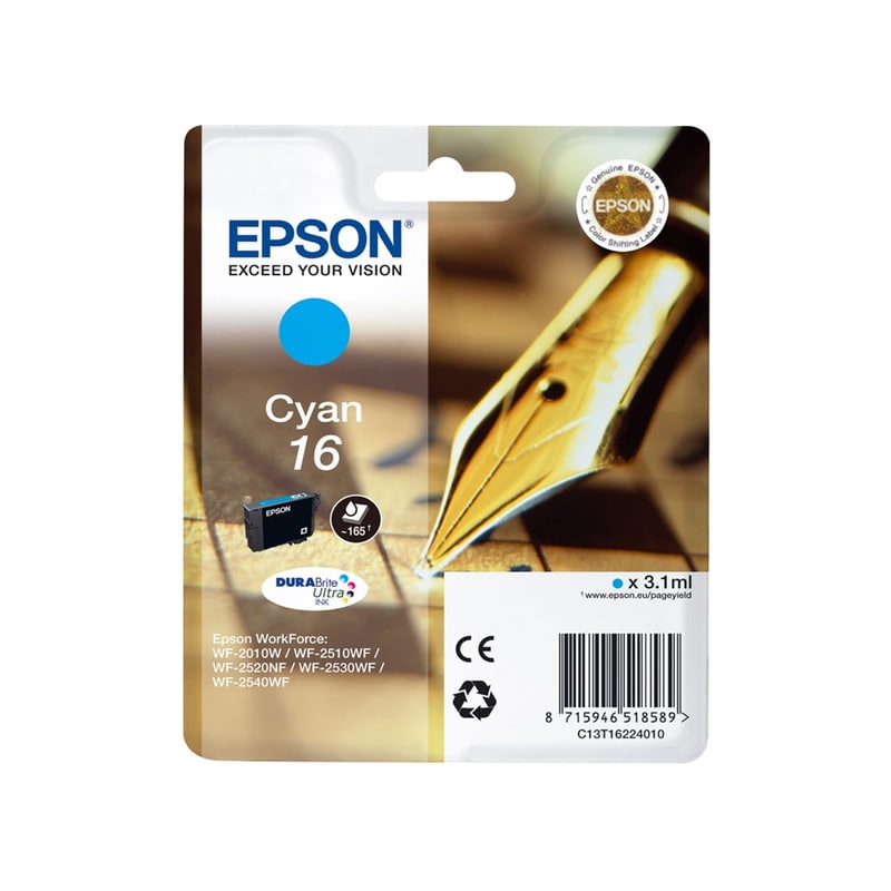 Epson 16 Κυανό Μελάνι Εκτυπωτή C13T16224010 EPSON
