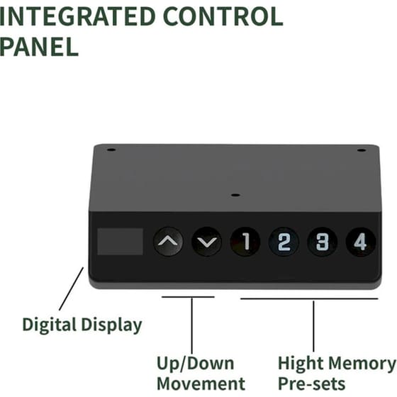 Γραφείο Επαγγελματικό Ηλεκτρικό Lamtech από Μορισοναδία & Ατσάλι 120x60x70-113cm - Μαύρο image 5