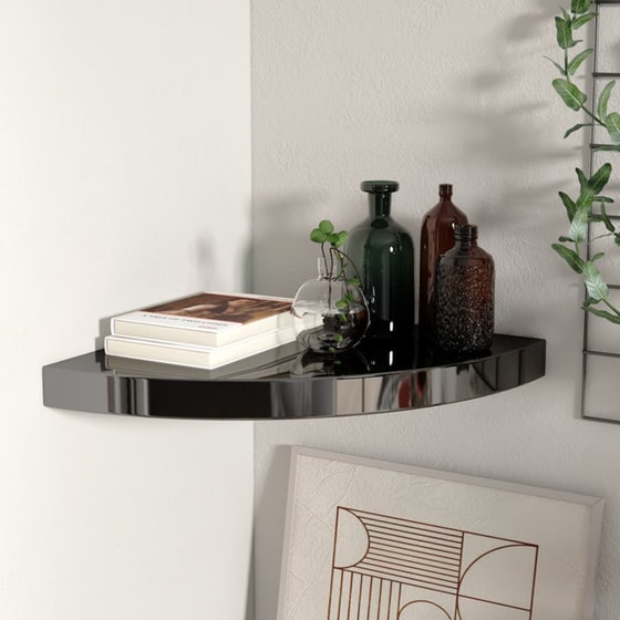 Ράφι Τοίχου VidaXL από MDF 35x35x3.8 cm - Μαύρο image 2