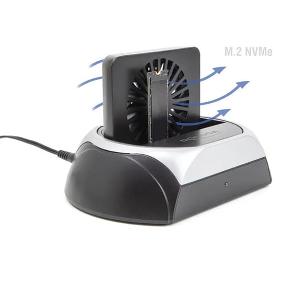 Docking Station Delock 64280 για M.2 NVMe/SATA SSD/HDD 10Gbps - Μαύρο image 2