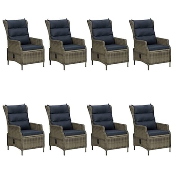 Vidaxl Σετ Τραπεζαρίας Κήπου 9 Τεμαχίων Καφέ image 2