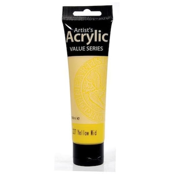 Phoenix Ακρυλικό Χρώμα 227 Yellow Mid, Σωληνάριο 100ml image 0