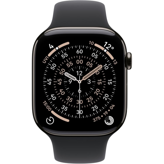 Apple Watch Series 11 GPS + Cellular 42mm Slate Titanium Case with Black Sport Band - S/M image 1