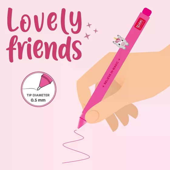 Στυλό Gel Legami Lovely Friends Unicorn 0.5 mm Ροζ image 2