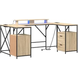 Γραφείο VidaXL από Επεξεργασμένο Ξύλο 182x101x87,5 cm - Sonoma Δρυς