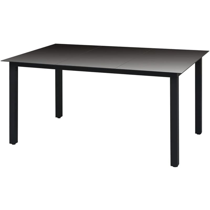 Τραπέζι Εξωτερικού Χώρου VidaXL από Αλουμίνιο/Γυαλί 150x90x74 cm - Μαύρο