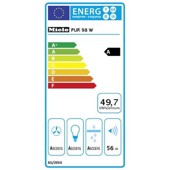 Απορροφητήρας Καμινάδα MIELE PUR 98W 90cm Inox image 1