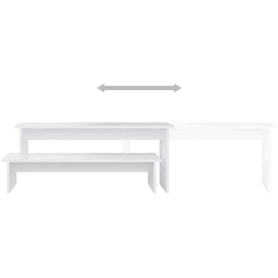 Έπιπλο Τηλεόρασης VidaXL από Μοριοσανίδα 180x30x43 cm - Λευκό image 4