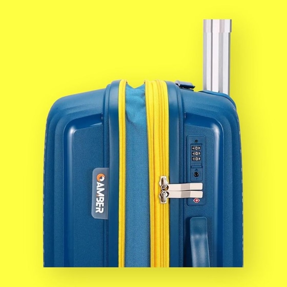 Βαλίτσα&nbsp;Μεγάλη&nbsp;Amber&nbsp;Μπλε 75cm image 11