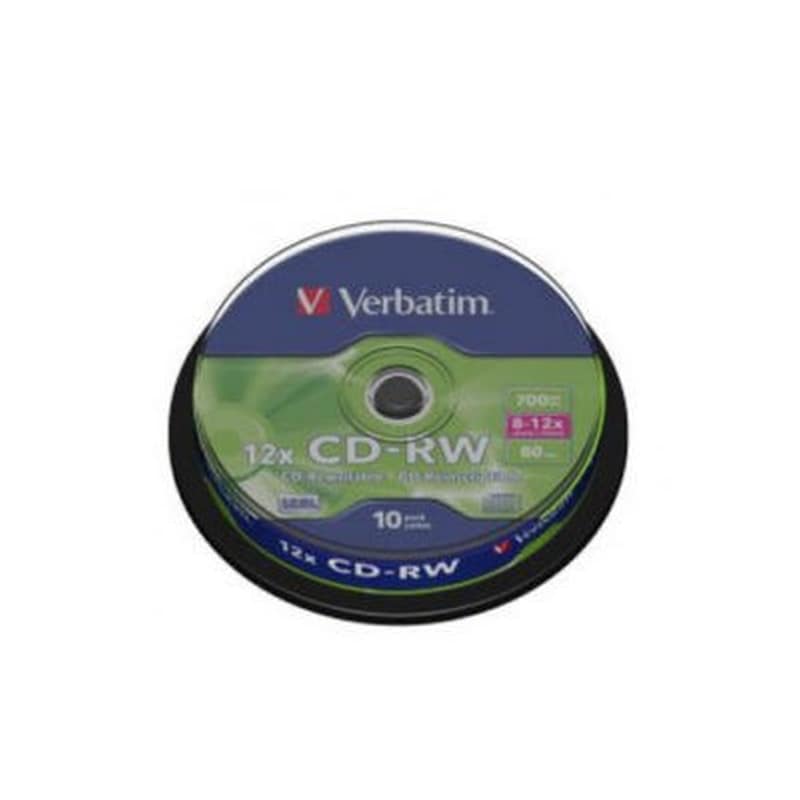 Verbatim DataLifePlus CD-RW 700MB 12x - Cake 10 τεμ - μέσο αποθήκευσης