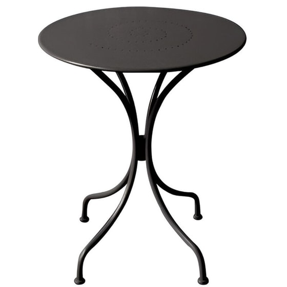 Τραπέζι Εξωτερικού Χώρου Woodwell από Μέταλλο φ60x70 cm - Μαύρο image 0