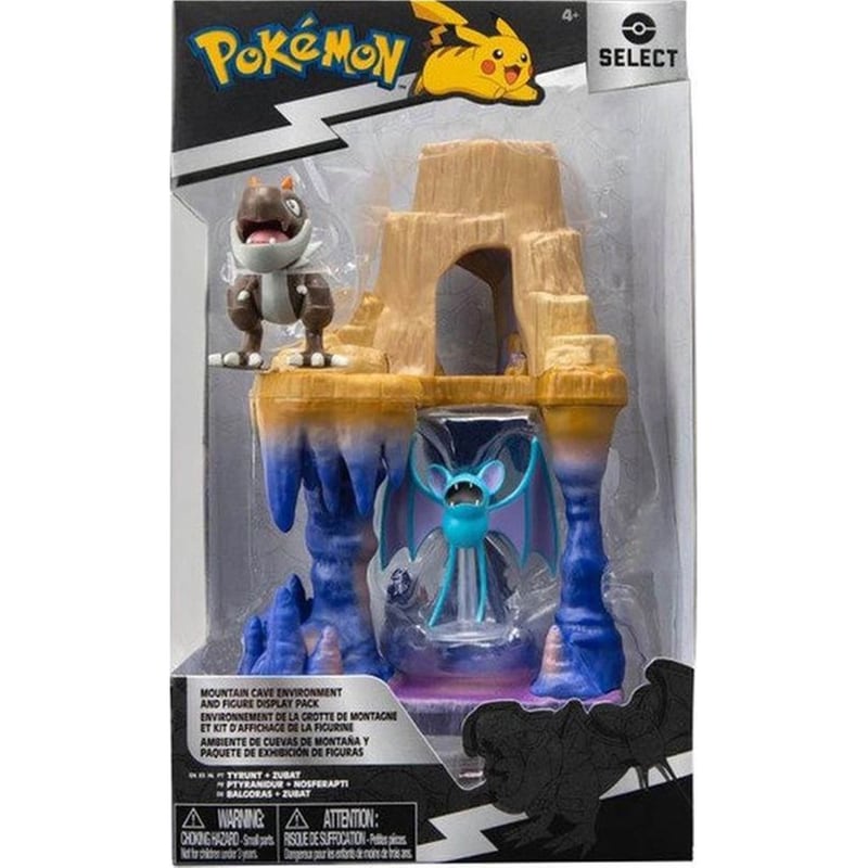 Φιγούρες Jazwares Pokemon Select – Mountain Cave Environment Zubat And Tyrunt (15cm)