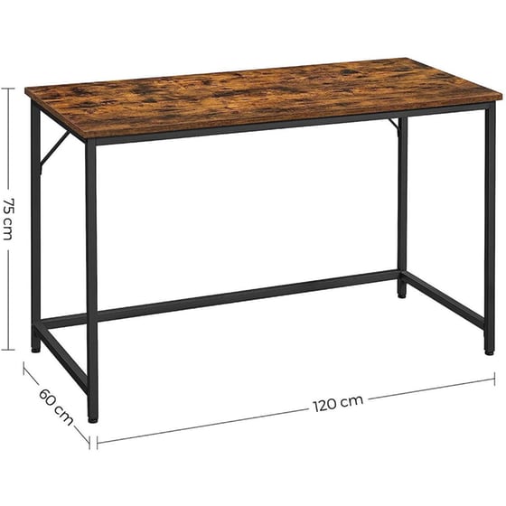Γραφείο Μελέτης Vasagle Από Μοριοσανίδα 120x60x75 cm - Καφέ image 5