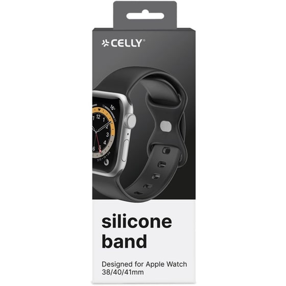 Λουράκι Celly Silicone Band για Apple Watch 38/40/41mm - Black image 1