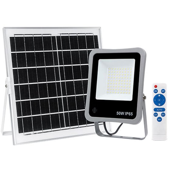 Προβολέας Ηλιακος Led 200W Αδιάβροχος με Φωτοβολταϊκο Πανελ Blf2550 - Μαύρος image 0