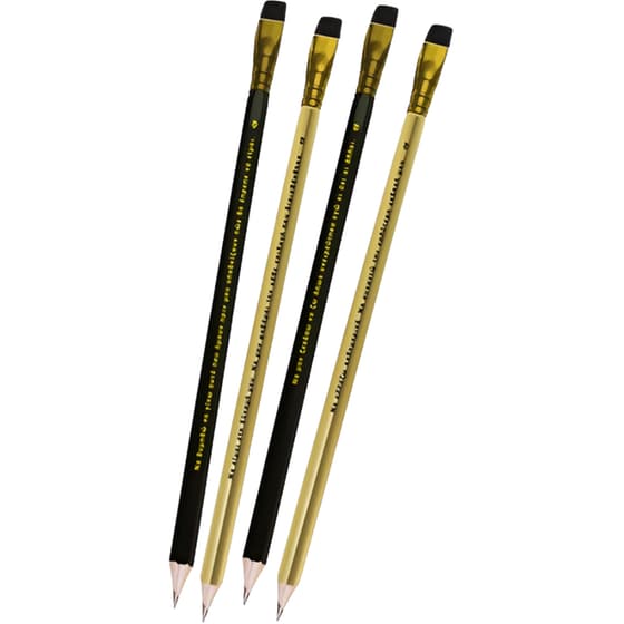Μολύβι Χάρτινη Πόλη με Γόμα Μαύρο-Χρυσό Ρενέ (1 Τεμάχιο) image 0