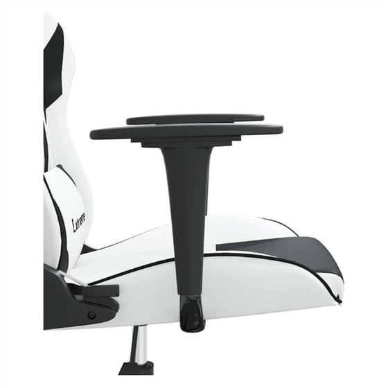 Καρέκλα Gaming VIDAXL 345455 με Ρυθμιζόμενα Μπράτσα από Τεχνητό Δέρμα - Λευκό / Μαύρο image 7