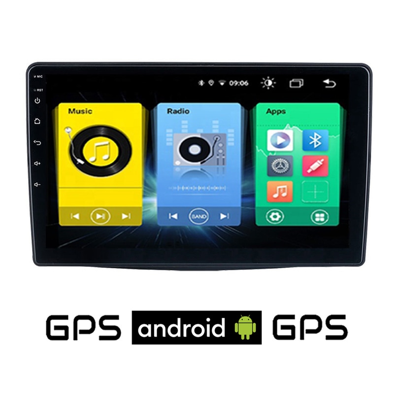 Ηχοσύστημα ΟΕΜ με Οθόνη Αφής 10 Android, GPS, Wi-Fi, Bluetooth - 1GB/16GB για FIAT 500L (μετά το 2012) - Μαύρο