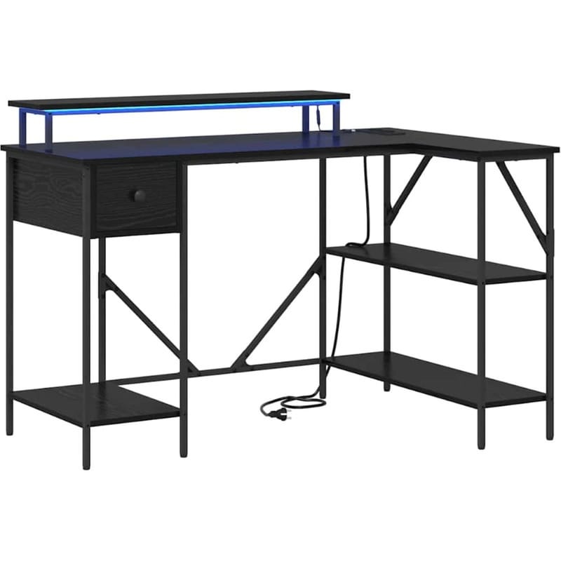 Γραφείο VidaXL από Επεξεργασμένο Ξύλο 120x79x86,5 cm - Μαύρη Οξιά
