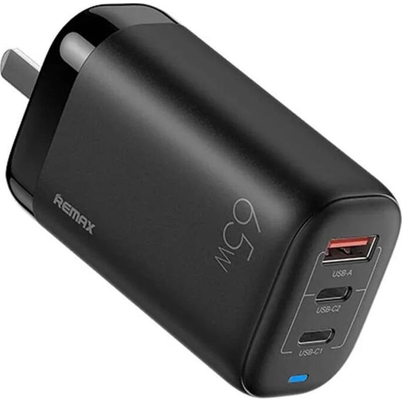 Wall Φορτιστής Remax Rp-u55 2x USB-C EU 65W - Μαύρο φωτογραφία