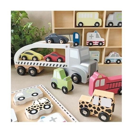 Jabadabado Ξύλινο Παιδικό Ραφάκι Με Αυτοκινητάκια image 2