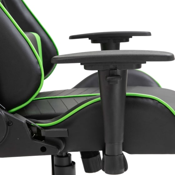 Gaming Καρέκλα VidaXL από Τεχνητό Δέρμα - Μαύρη/Πράσινη image 6