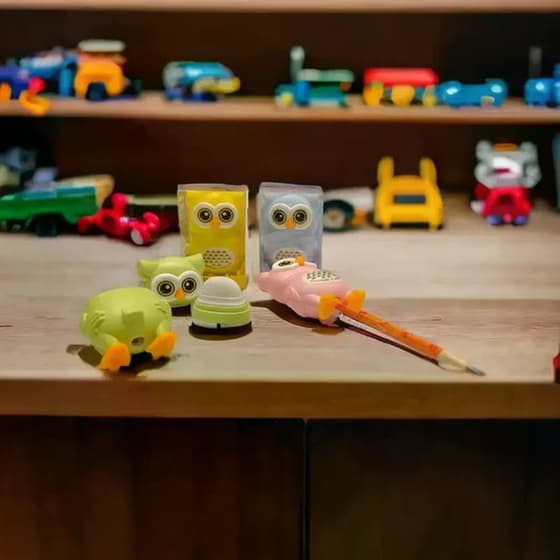 Ξύστρα & Γόμα Blue Sky 2σε1 Κουκουβάγια image 3